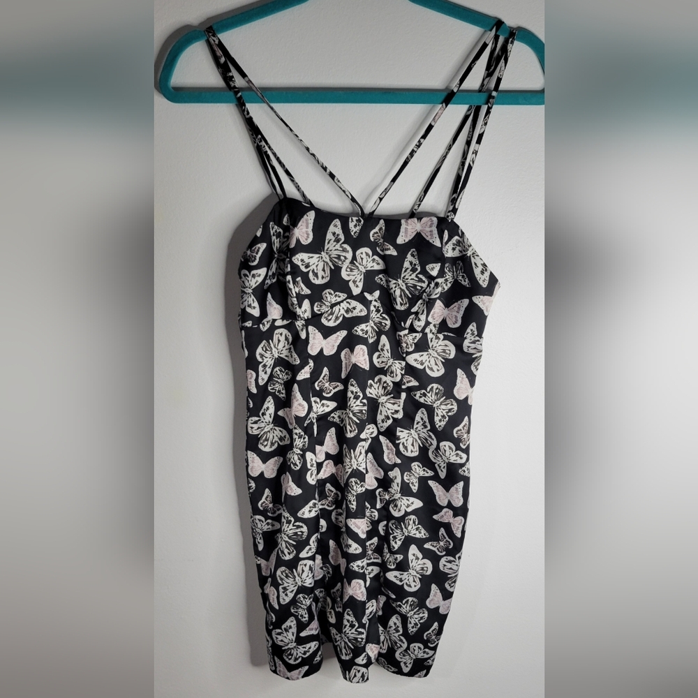 ASOS Black Butterfly Dress Size 4